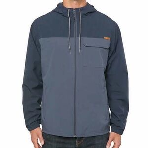 VOYAGER‎ Mens Windwear Hood Windbreaker Jacket M Water Resistant Outdoor Stretch
